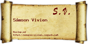 Sámson Vivien névjegykártya